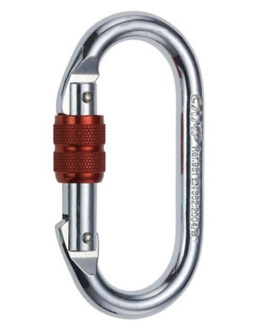Karabiner Oval Standard Lock Stahl