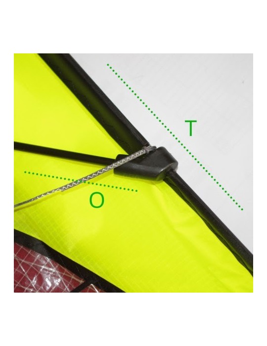 4x Conector oblicuo APA para barra de cometa