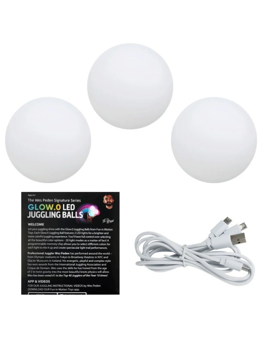 Set de 3 Balles LED USB Wes Peden V2
