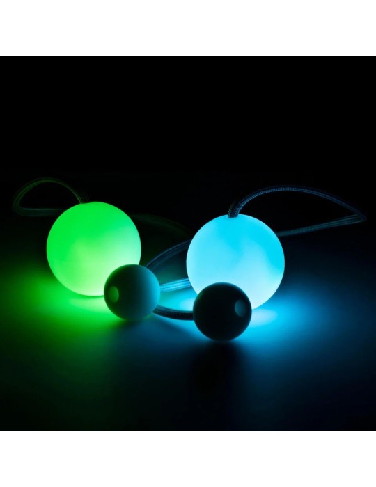 Paire de Bolas lumineuses 70mm USB poignées boules PLAY