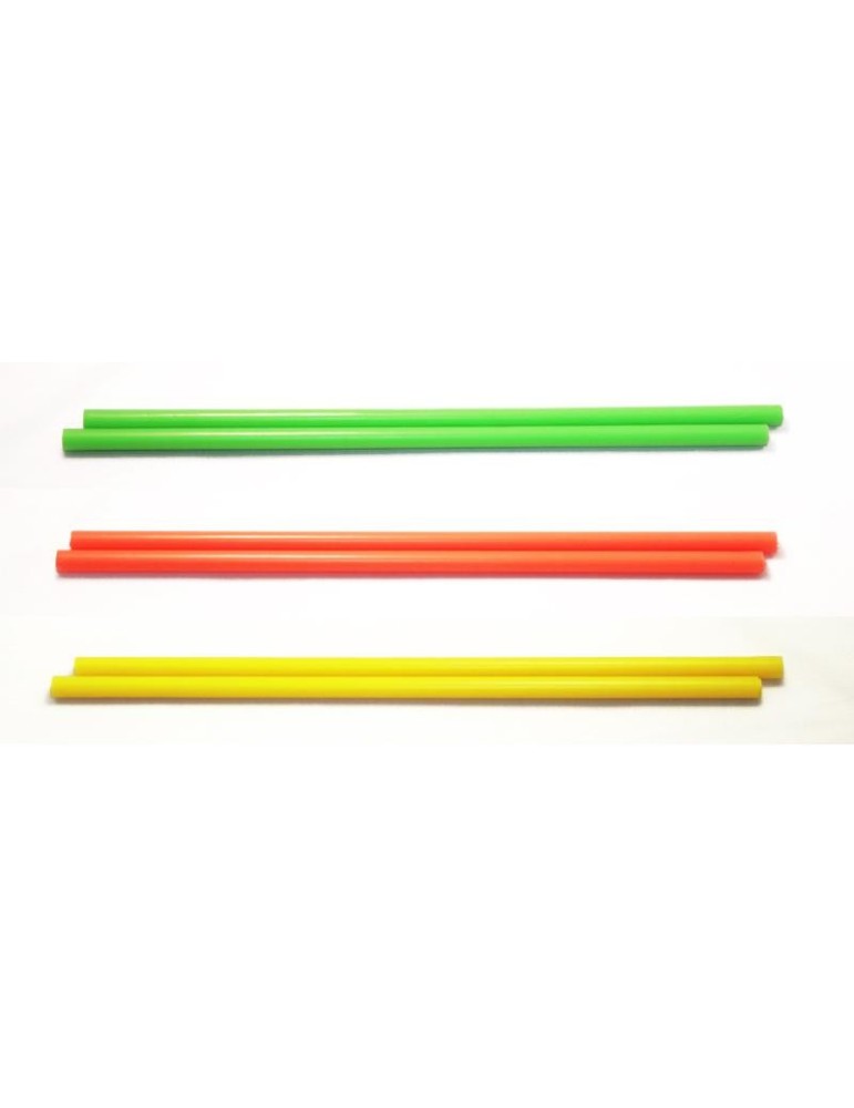 Paire de baguettes en silicone 14mm Fluo pour bâton du diable