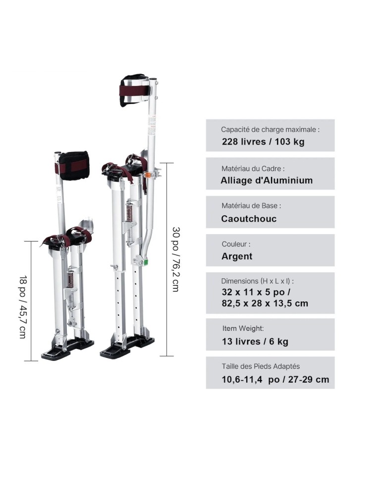 Zancos ajustables de 46-76 cm profesionales