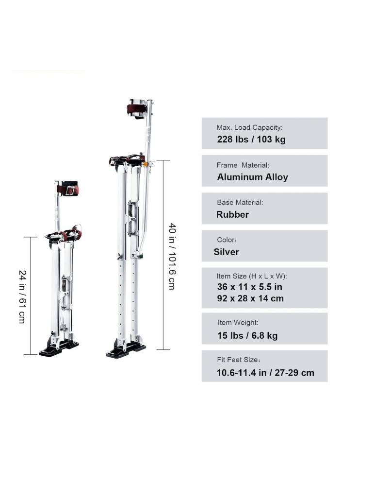 Zancos ajustables de 61-102cm profesionales