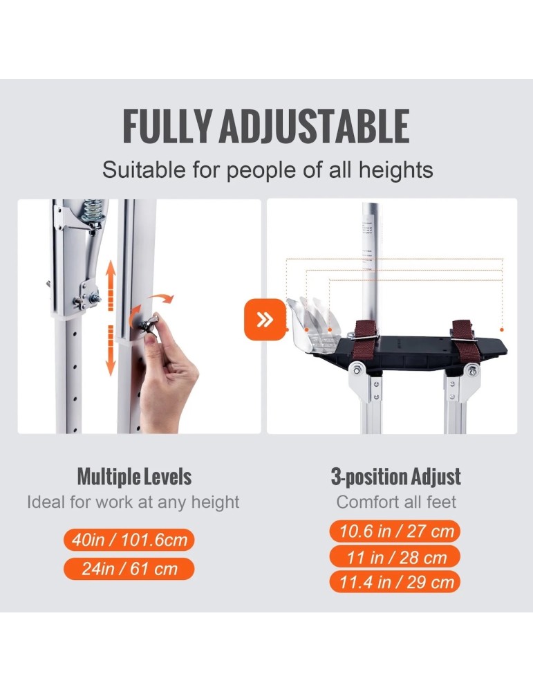 Zancos ajustables de 61-102cm profesionales