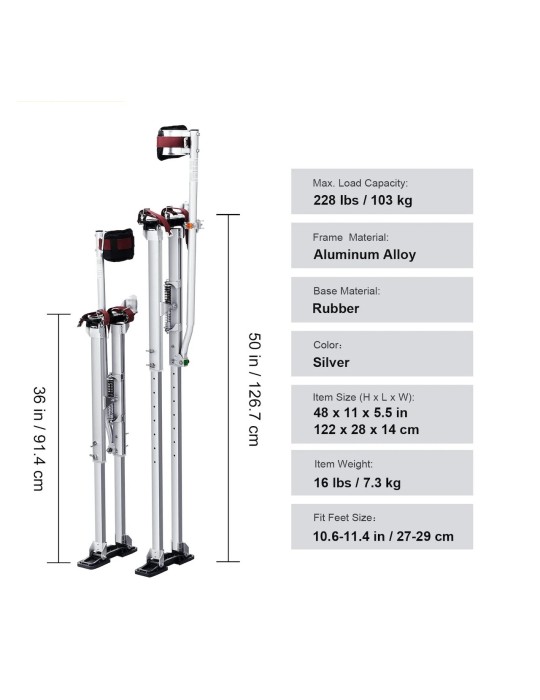 Zancos ajustables de 91-127cm profesionales