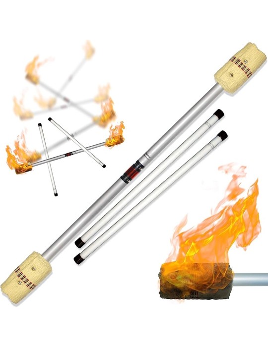 Feuer-Devil-Stick 70cm mit Handstäben