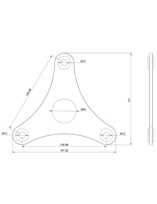 SET Large triangular anchor plate + Quick links...