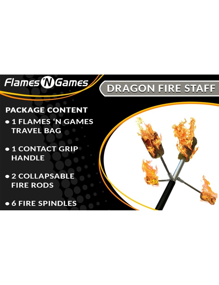 Bâton de Feu Dragon Staff démontable 1.5m