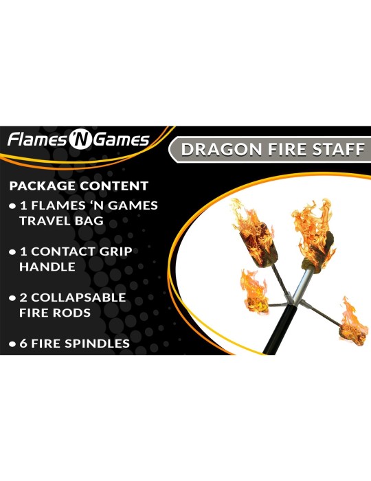 Bâton de Feu Dragon Staff démontable 1.5m