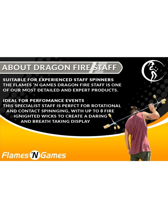 Bâton de Feu Dragon Staff démontable 1.5m