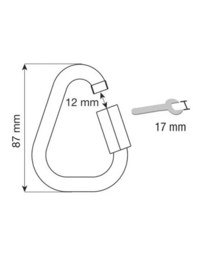 Maillon rapide Delta acier 10mm