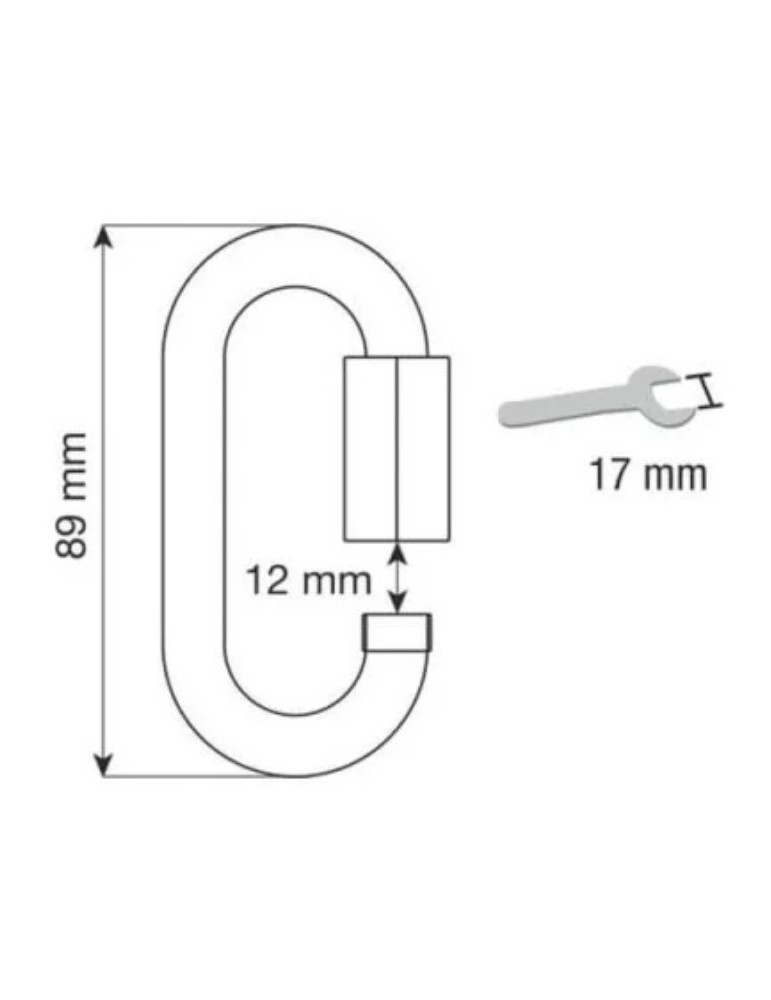 Maillon rapide Oval acier 10mm