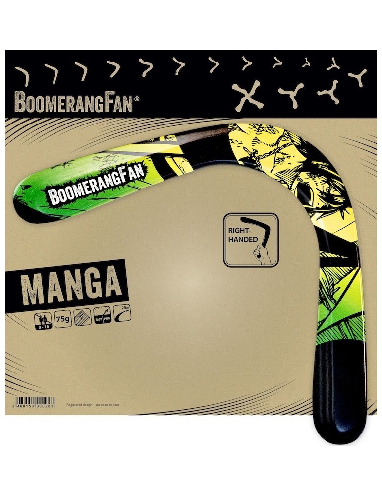 Boomerang Manga für Rechtshänder aus Holz