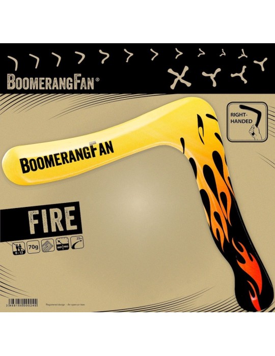 Boomerang Fire für Rechtshänder aus Holz
