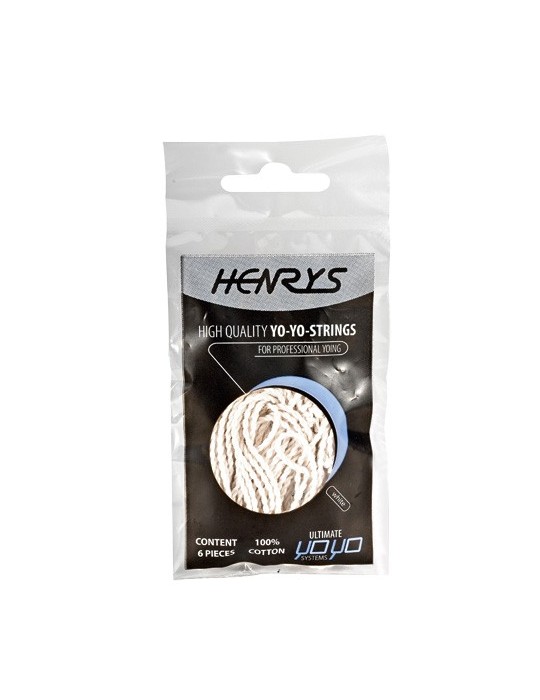 Set de 6 ficelles pour yoyo 100% coton blanc